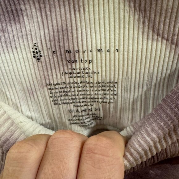 FP Movement by Free People Tie-Dye Purple and White Leggings - Picture 2 of 5